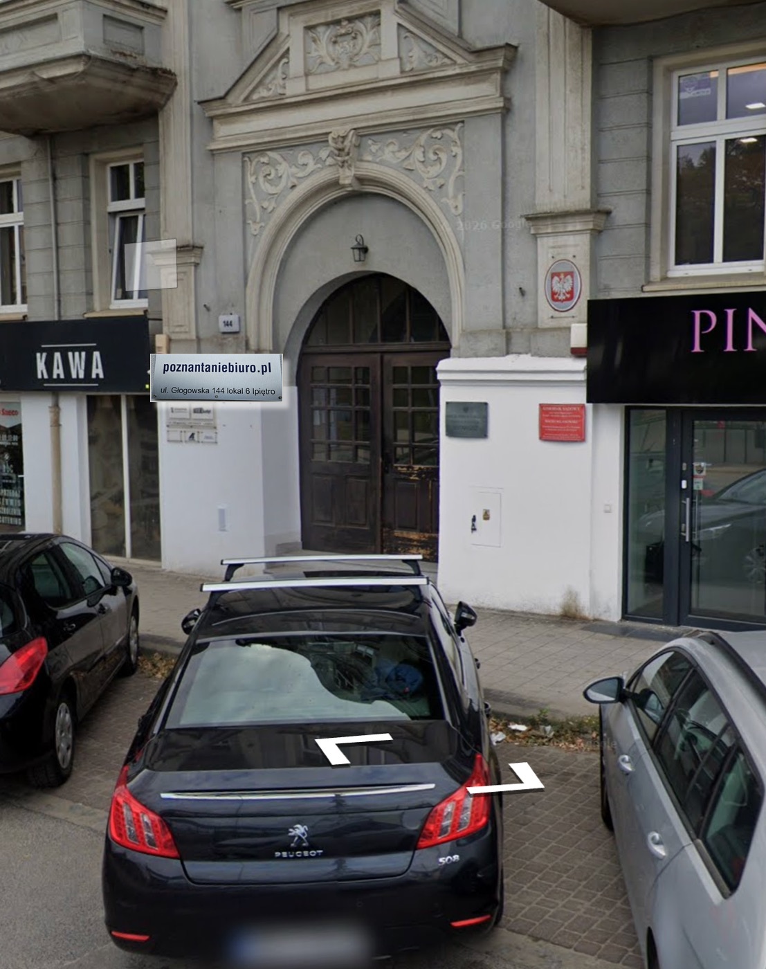 Wejście do biura Poznań Tanie Biuro przy ul. Głogowskiej 144 w Poznaniu